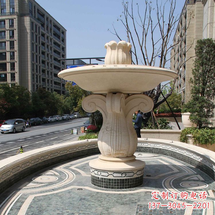 山西石雕欧式喷泉雕塑