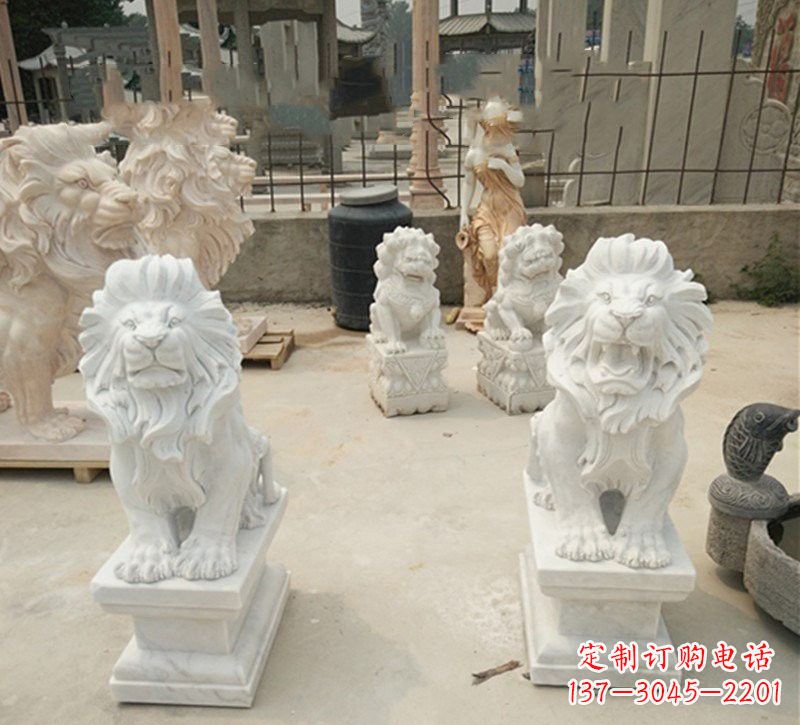 山西传承欧式历史的狮子雕塑
