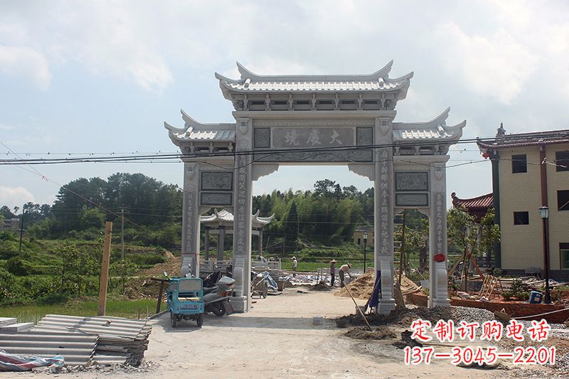 山西中领雕塑:牌坊浮雕墙仿古雕塑工艺