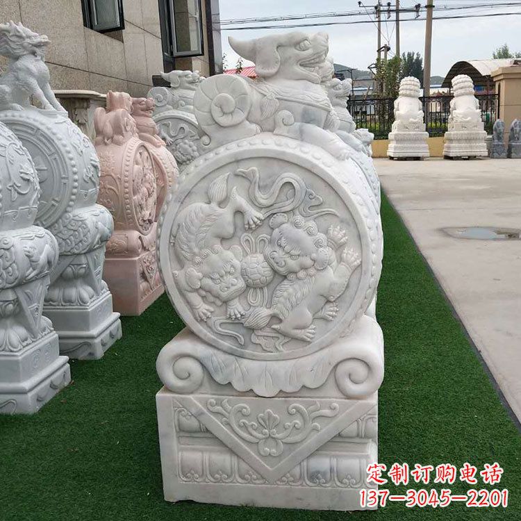 山西石雕牌坊抱鼓石,有艺术气息的雕塑定制