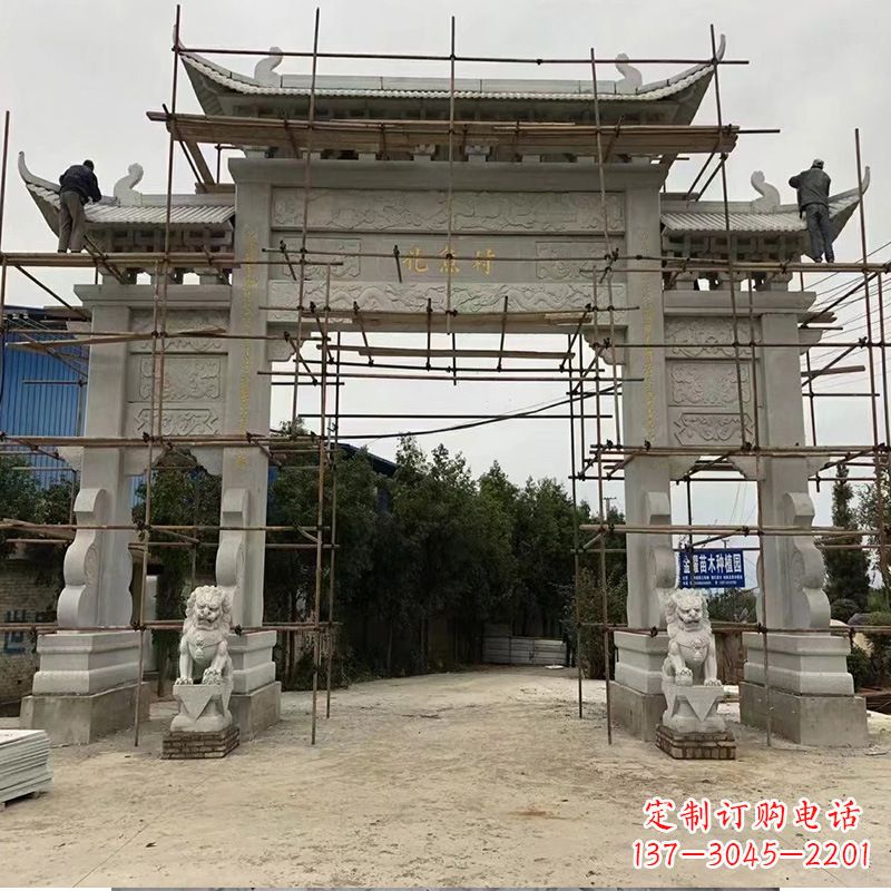 山西领雕为您定制优雅牌坊雕塑