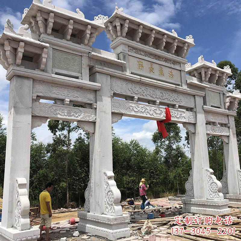 山西石雕牌坊陵墓雕塑,让你的家族历史永载史册