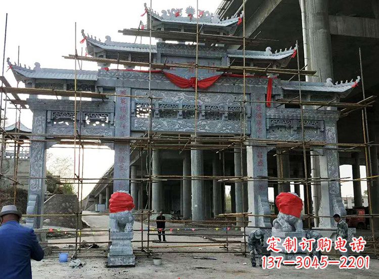 山西石雕牌坊|精致细腻的石雕雕塑
