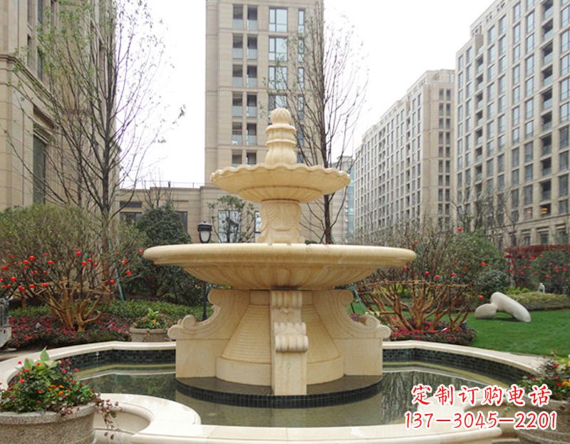 山西美轮美奂的喷泉雕塑