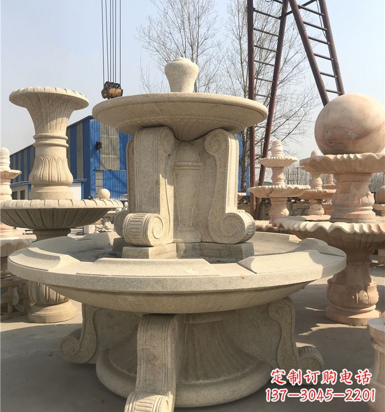 山西石雕喷泉池:定制精美的雕塑水池