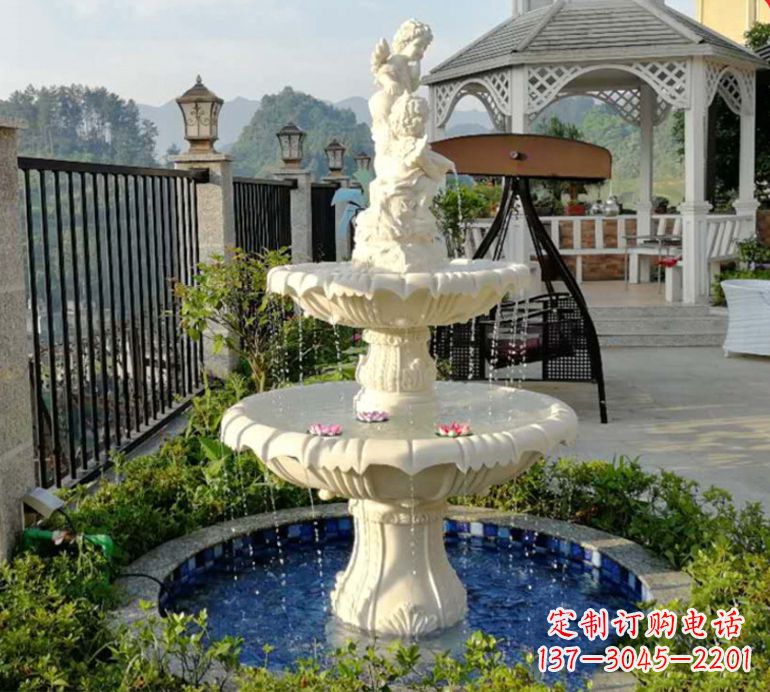 山西石雕喷泉水池-精致定制