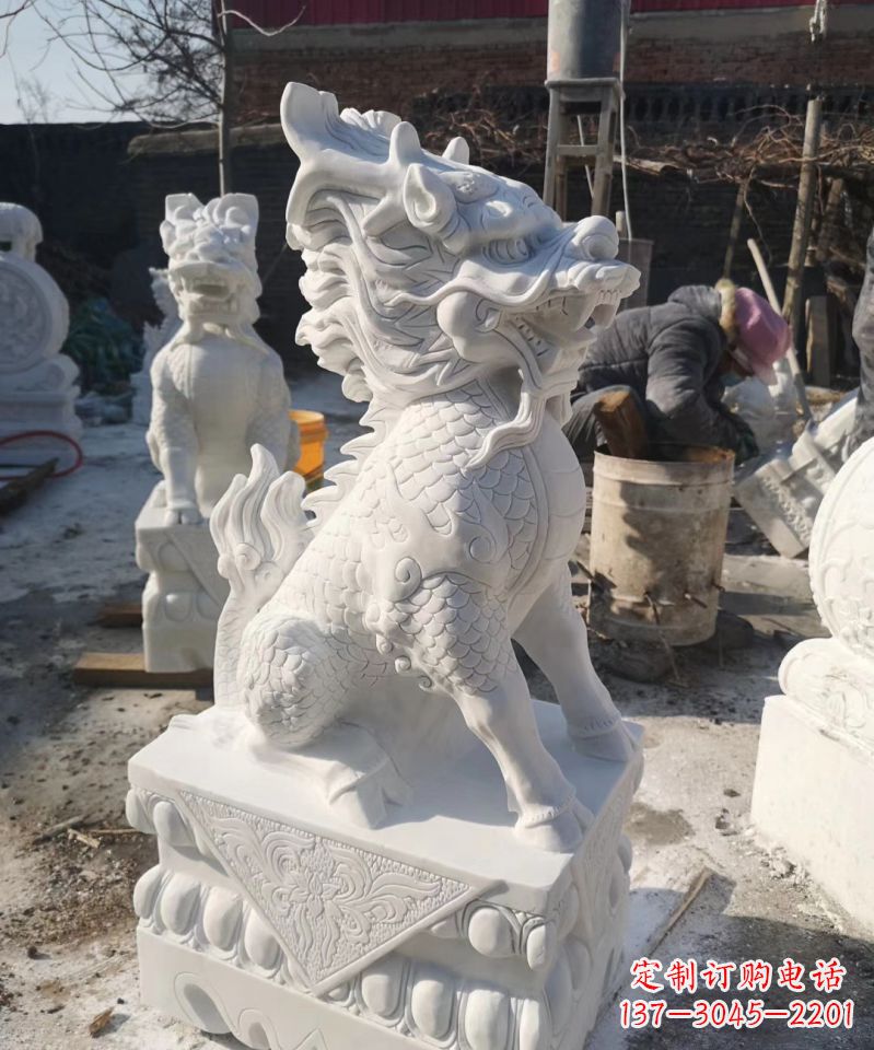 山西正宗古典麒麟神兽招财动物雕塑