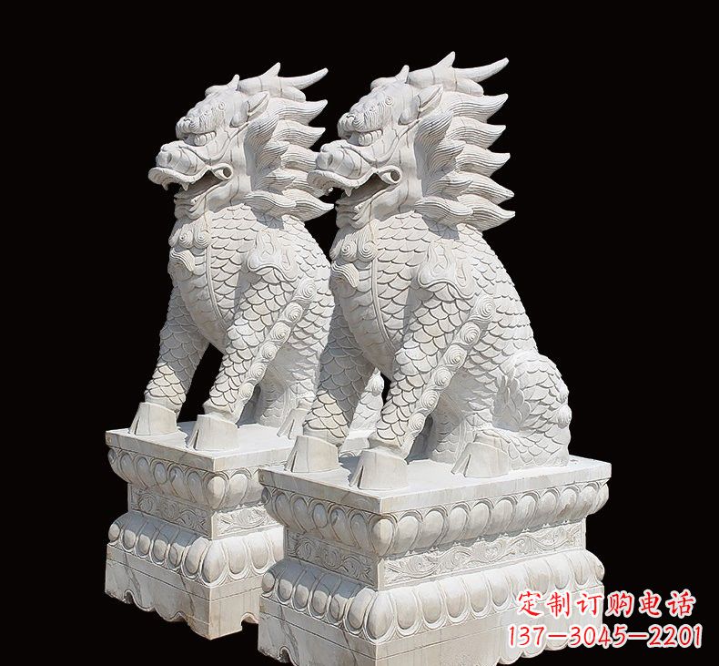 山西石雕麒麟一对