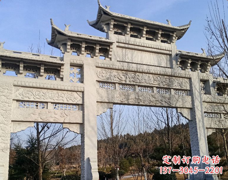 山西石雕乡村牌坊