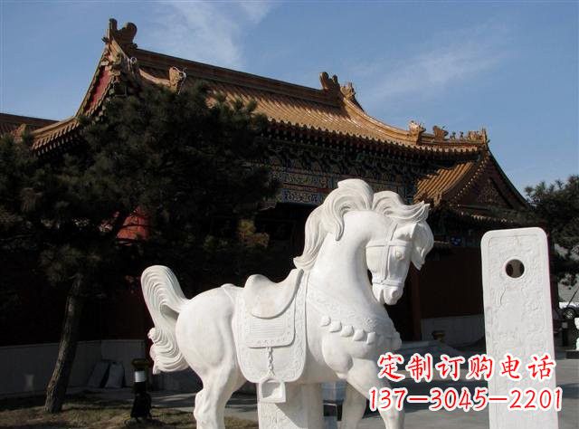 山西石雕小马
