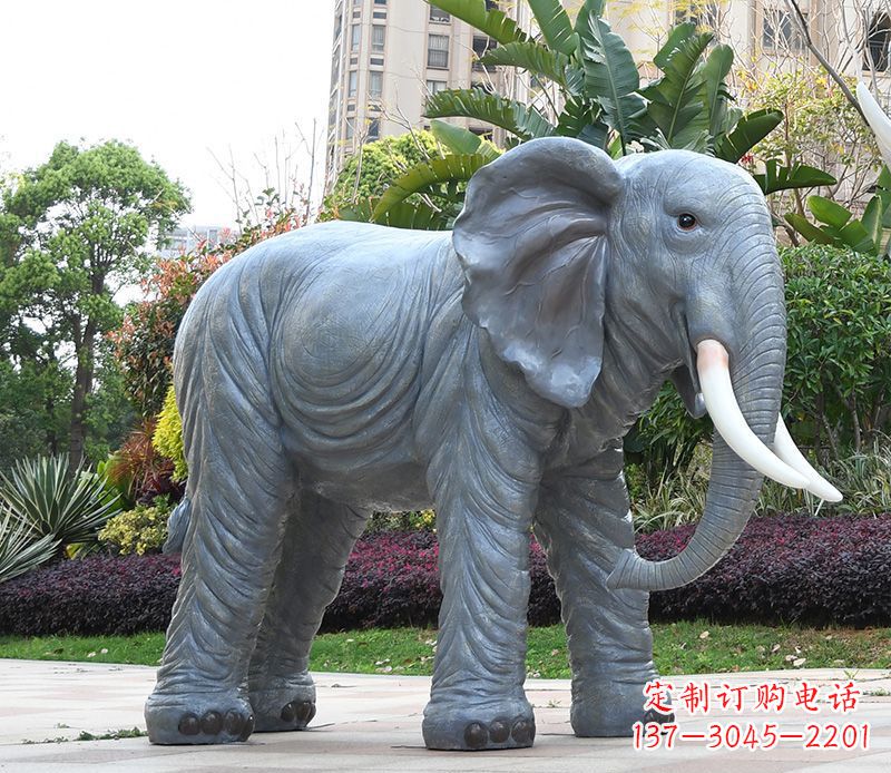 山西石雕小区动物大象