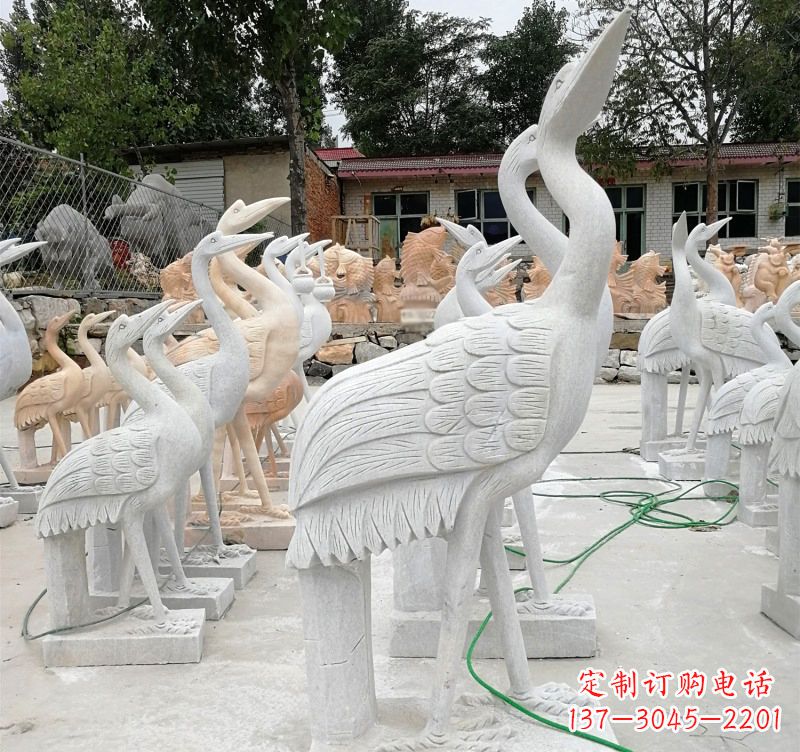 山西石雕小仙鹤