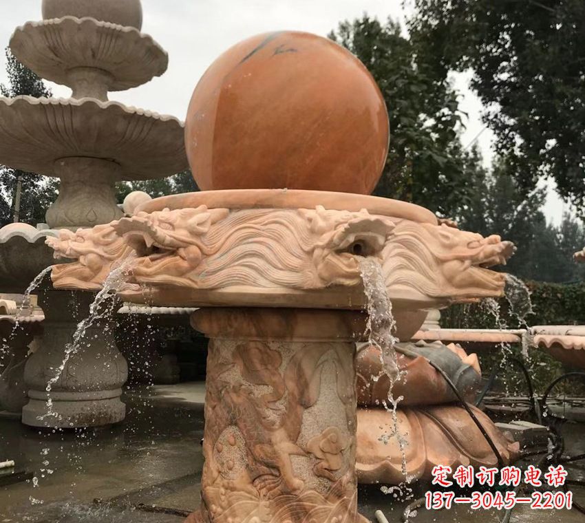 山西石雕自然流水喷泉