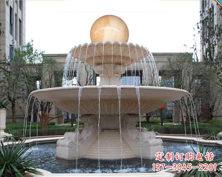 山西石墩喷泉石雕