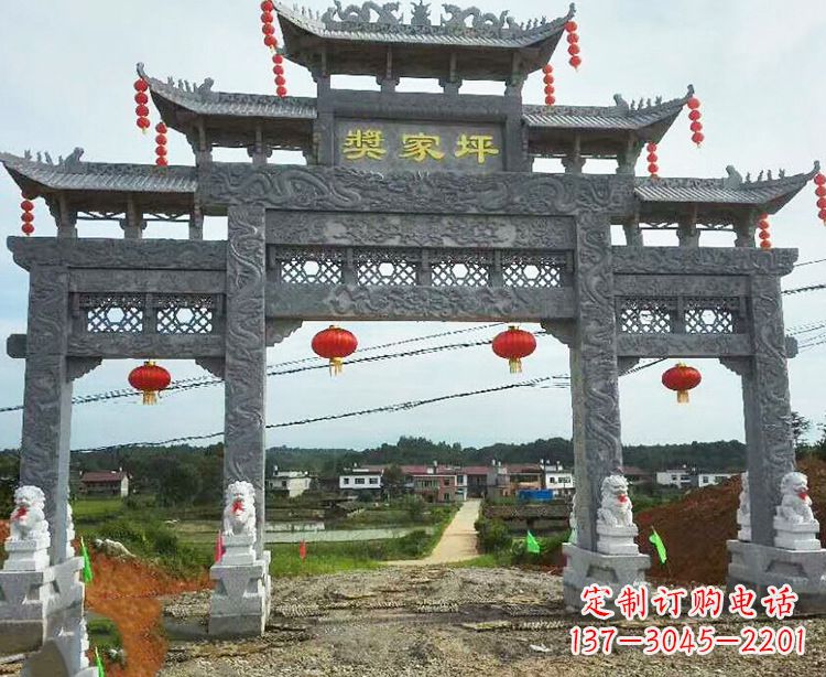 山西石牌坊石雕