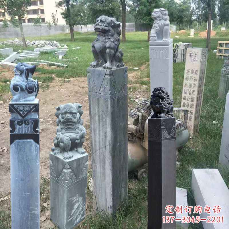 山西石狮子拴马柱