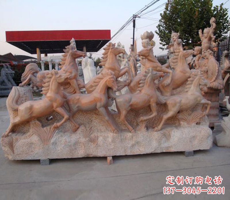 山西石头奔马雕塑