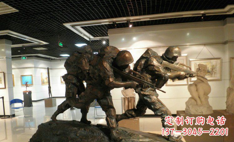 山西士兵突击战士铜雕