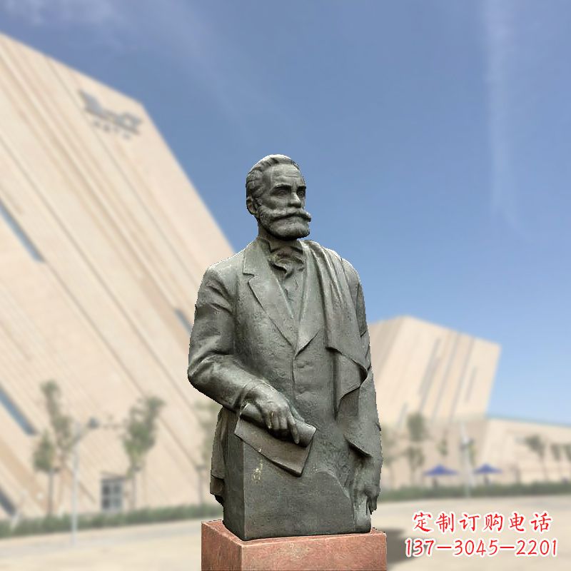 山西世界名人“黄色炸药”的发明者诺贝尔半身像雕塑