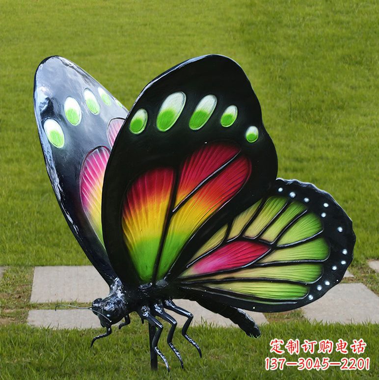 山西树脂仿真蝴蝶草坪动物昆虫雕塑