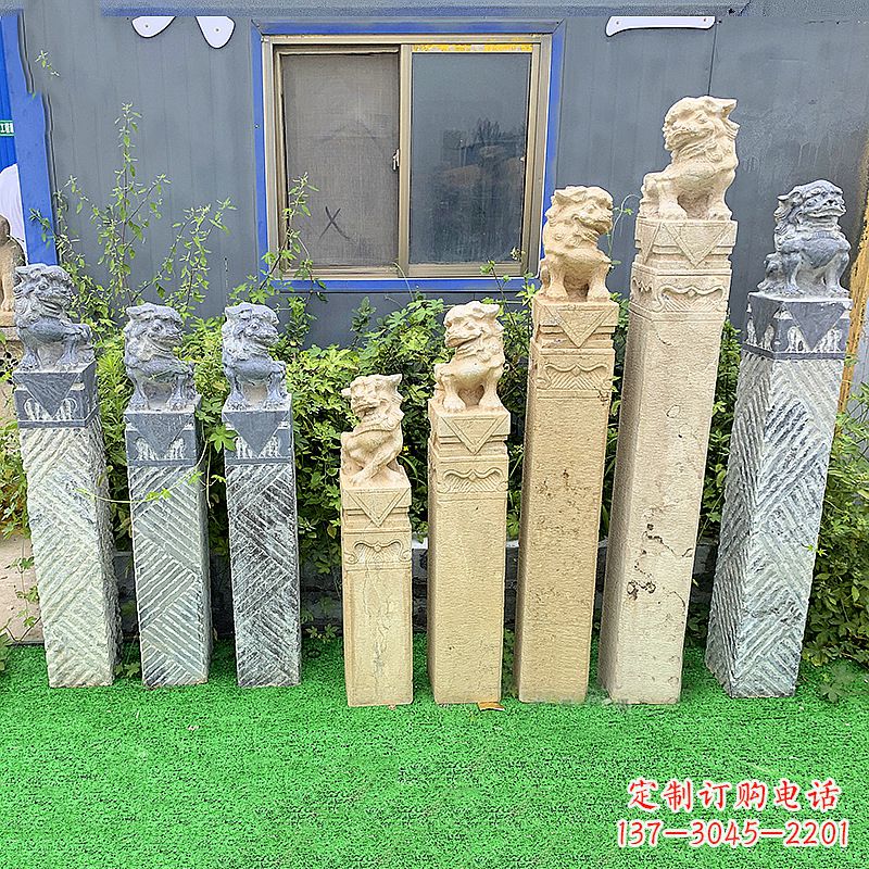 山西拴马桩狮子