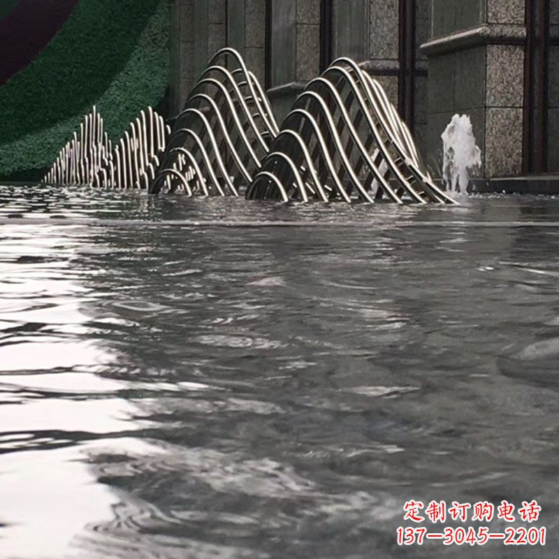 山西水池水景假山不锈钢