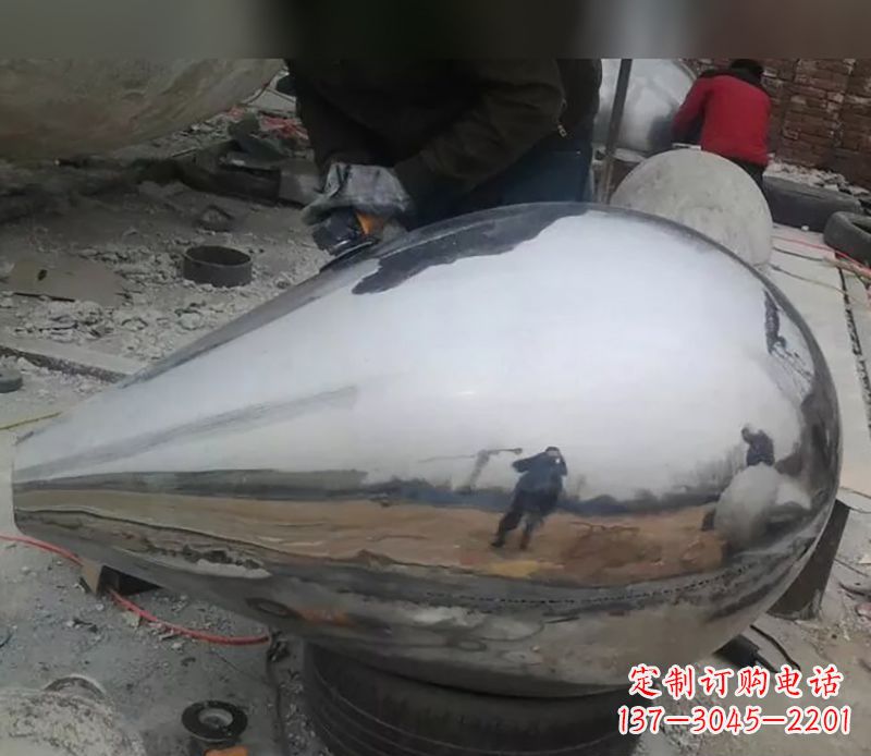 山西水滴不锈钢商场雕塑