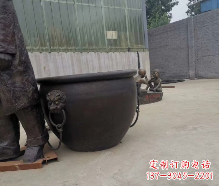 山西水缸铜雕塑 (2)