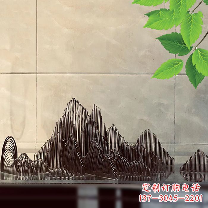 山西水景水池不锈钢假山雕塑