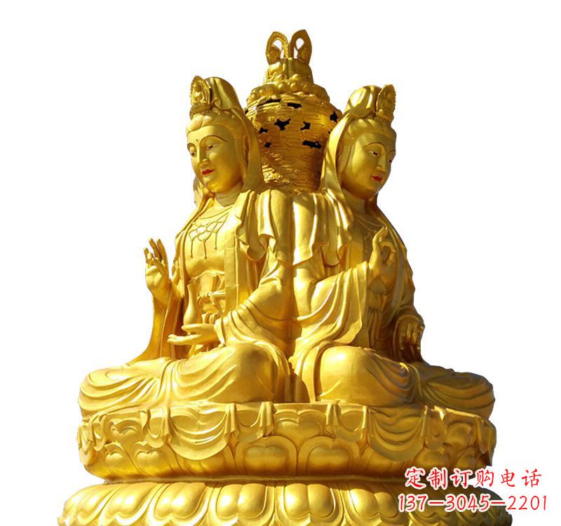 山西四面观音菩萨铜像