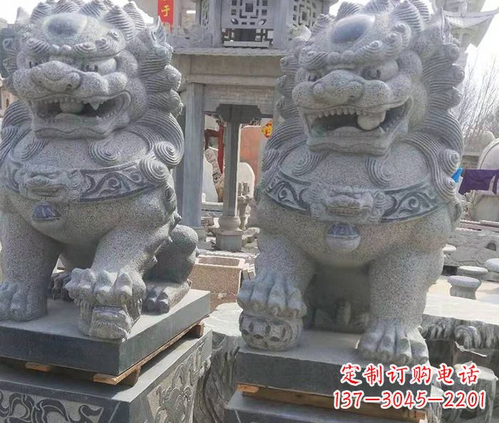 山西寺庙景观仿古石狮子 (3)