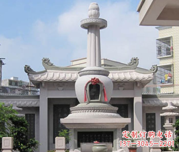 山西寺庙景观舍利塔石雕 (4)