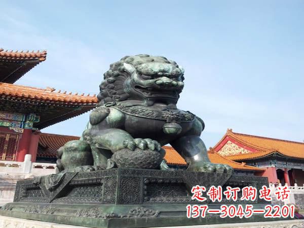 山西寺庙青铜狮子