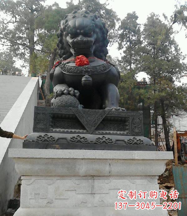山西寺庙狮子铜狮子雕塑