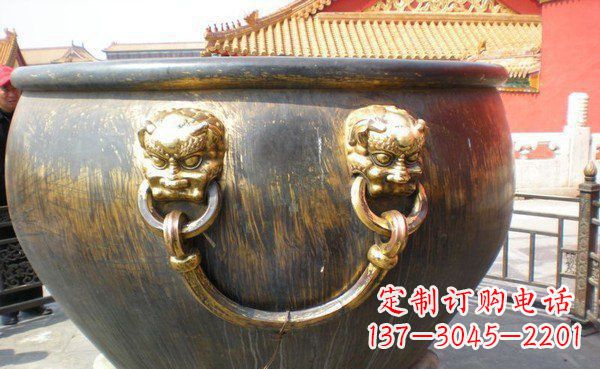 山西寺庙水缸铜雕 (3)