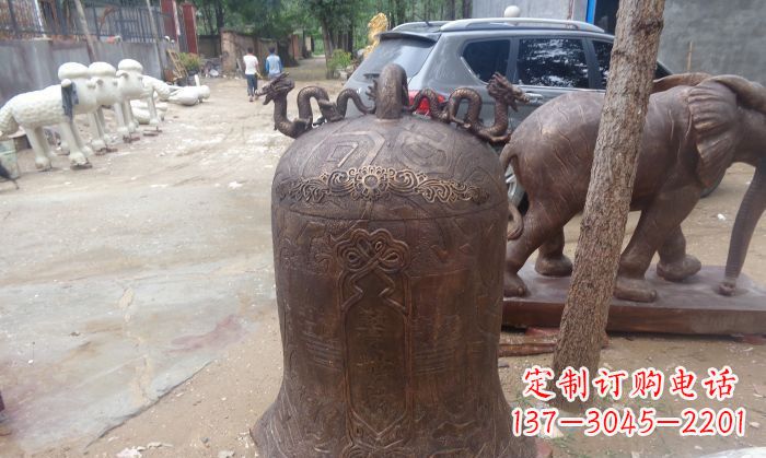 山西寺庙铸铜钟铜雕 (3)