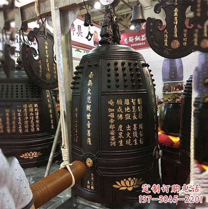 山西寺院挂钟铜雕塑