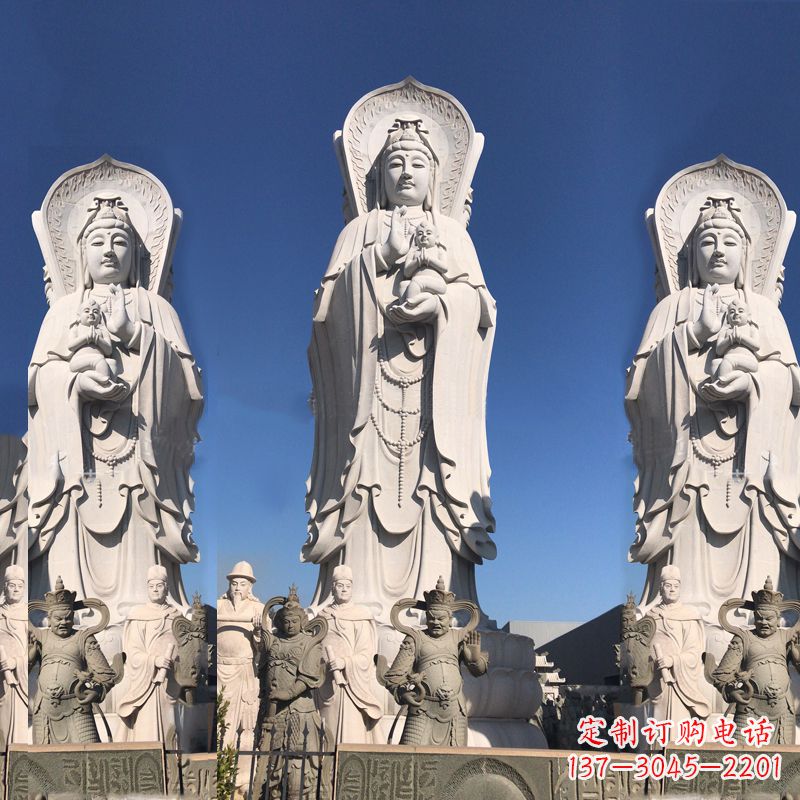 山西送子观音大型石雕塑