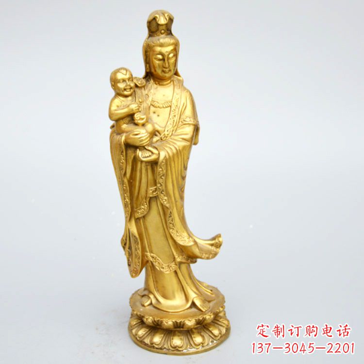 山西送子观音铜雕