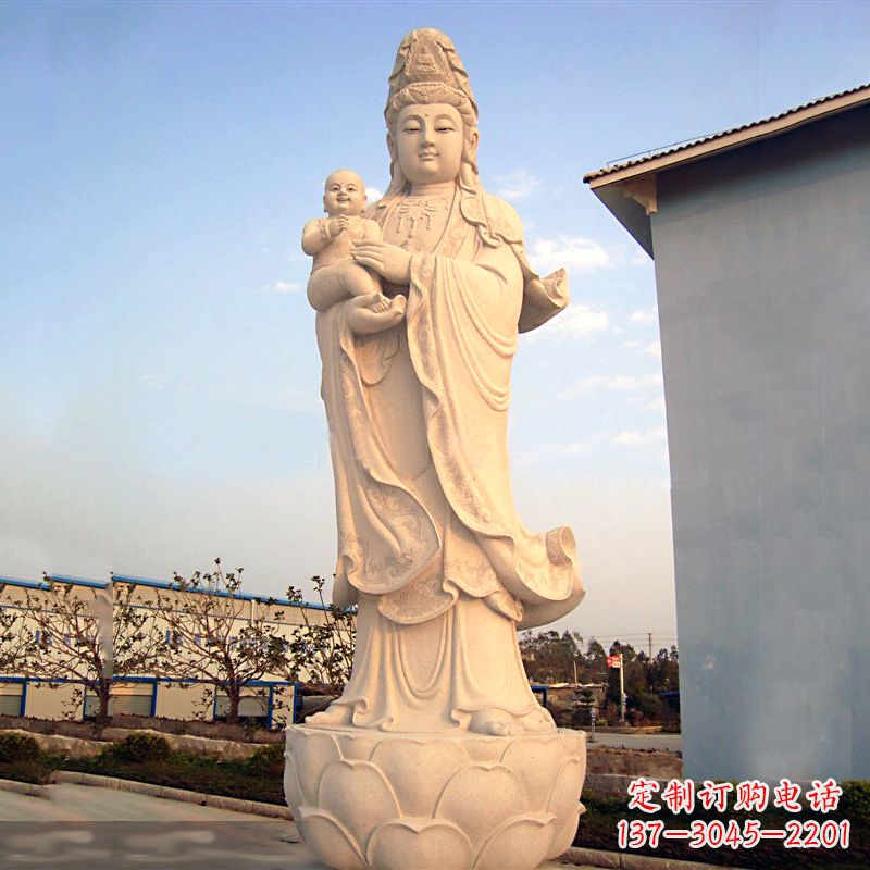 山西送子观音石雕