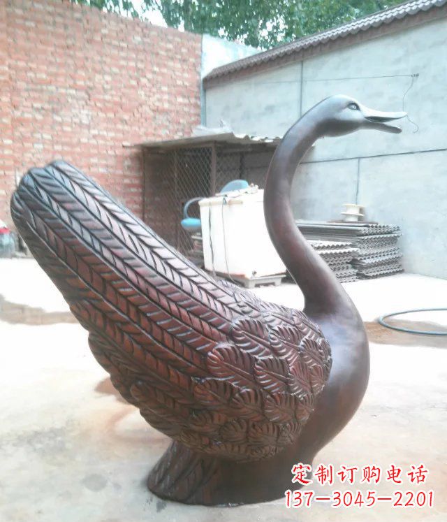 山西天鹅公园天王动物铜雕
