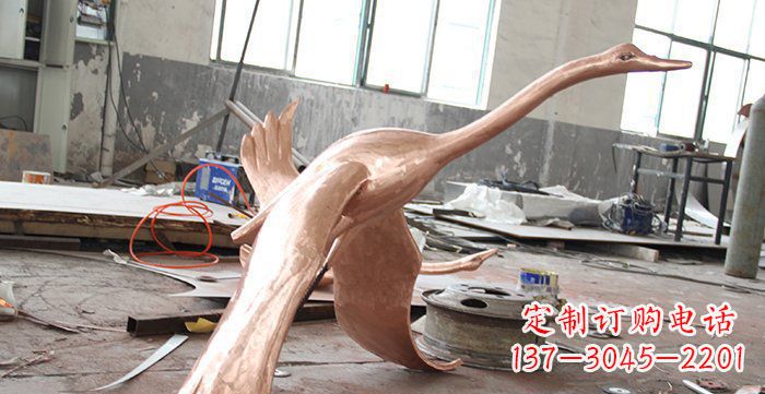 山西天鹅铸铜动物铜雕