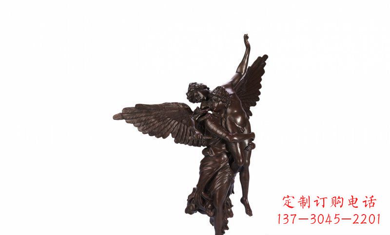 山西天使玻璃钢仿铜人物雕塑