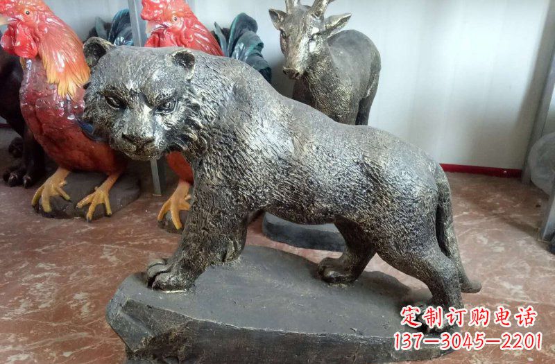山西铜雕豹子雕塑