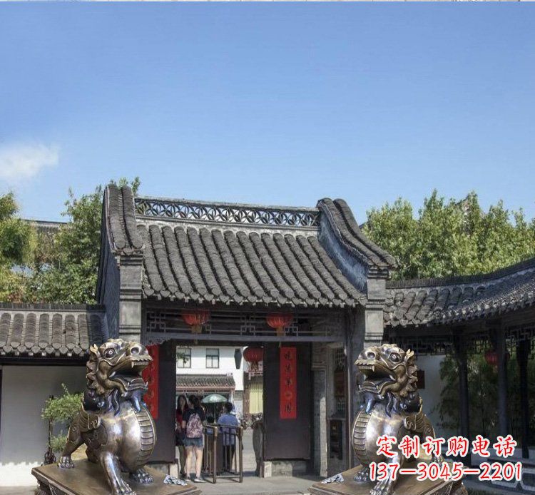 山西铜雕北京狮子庭院动物雕塑