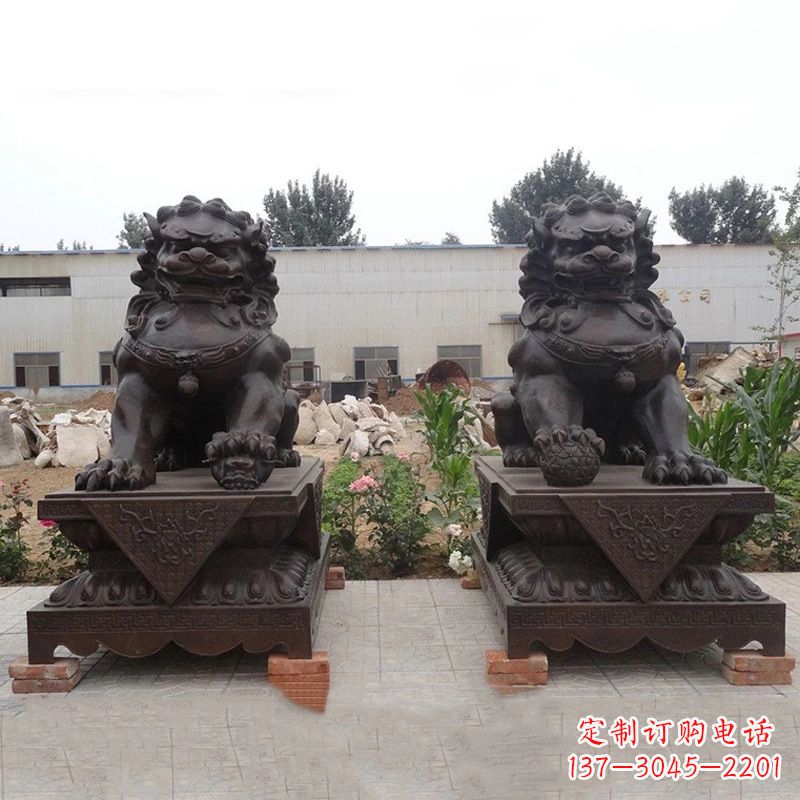 山西铜雕北京狮子