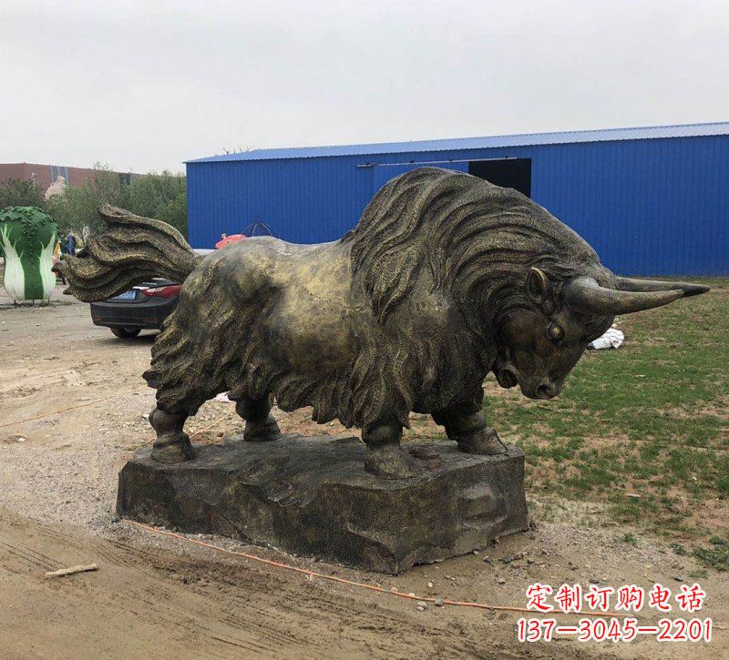 山西铜雕奔牛雕塑
