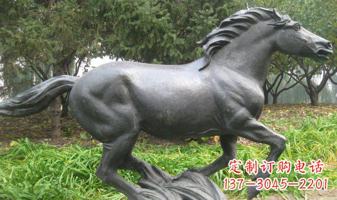 山西铜雕奔马公园动物雕塑