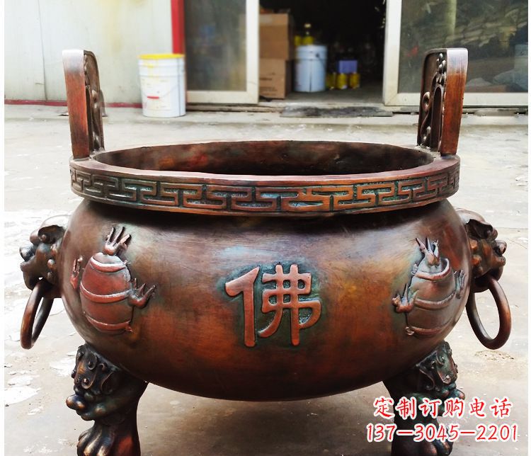 山西铜雕祠堂景观香炉