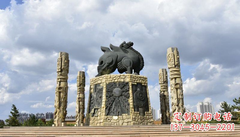 山西铜雕大型骆驼广场动物雕塑